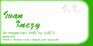 ivan knezy business card